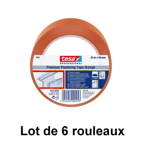 Ruban adhésif PVC orange Premium, 50 mm x 33 m - tesa® 4843