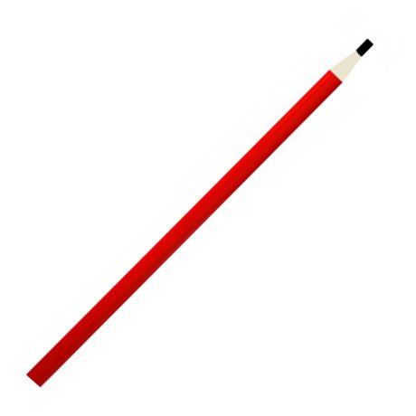 Crayon de charpentier rouge x 12 pour bois sec 30 cm EDMA